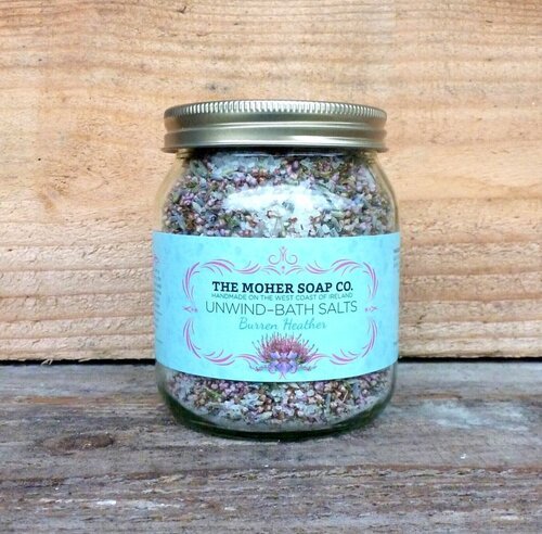 Moher Soap Company Unwind Burren Heather Bath Salts - The Celtic Gift Store - Beauty and Wellness