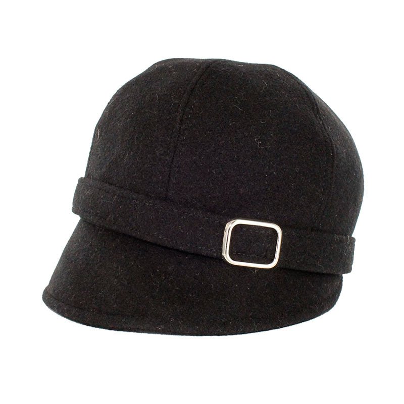 Mucros Weavers Black Tweed Flapper Cap - The Celtic Gift Store - Hats
