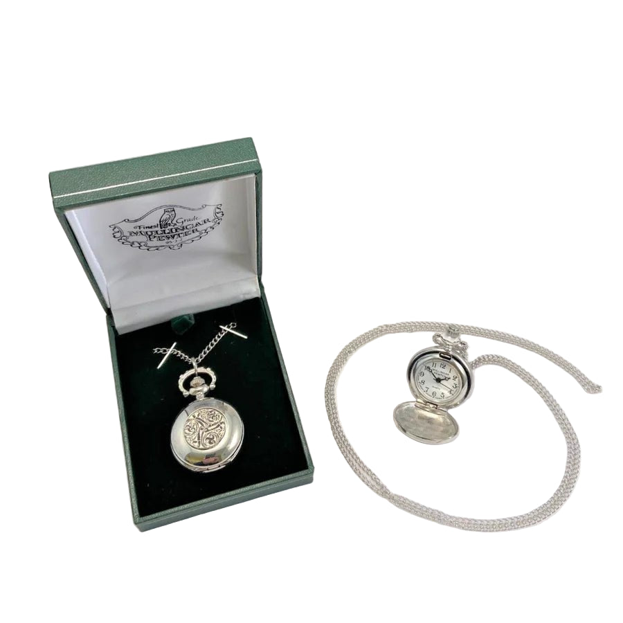 Mullingar Pewter Celtic Pocket Watch Necklace - The Celtic Gift Store - Necklaces