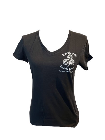 Nolan's Ladies Toucan W/ Background - V Neck - The Celtic Gift Store - 