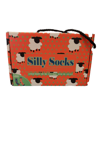 Orange and Navy Sheep Socks - 2 Pack - The Celtic Gift Store - Socks