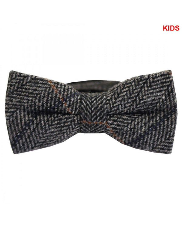 Patrick Francis Kids Grey Check Tweed Bow Tie - The Celtic Gift Store - 