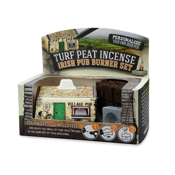 Ceramic Irish Pub Turf Peat Incense Burner