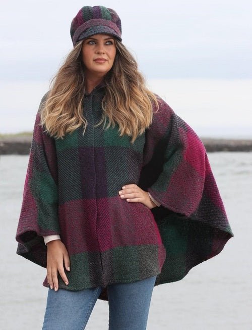 Rachel Kildare Cape - Mulberry - The Celtic Gift Store - Clothing Accessories
