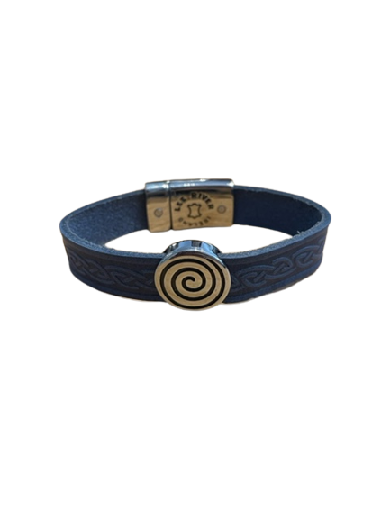 Lee River Irish Spiral Leather Cuff Bracelet