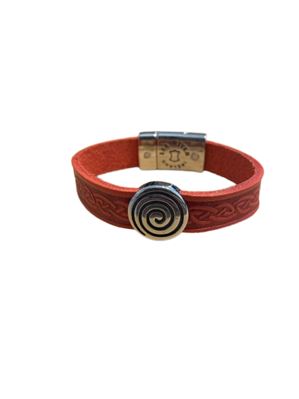 Lee River Irish Spiral Leather Cuff Bracelet