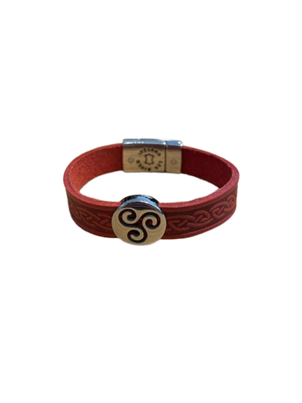 Lee River Triskele Leather Cuff Bracelet