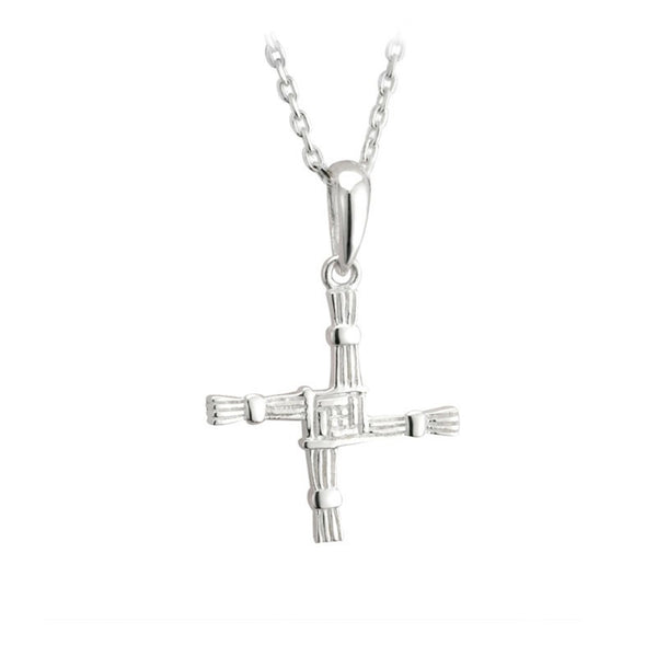 Small Sterling Silver St. Brigid Cross Necklace