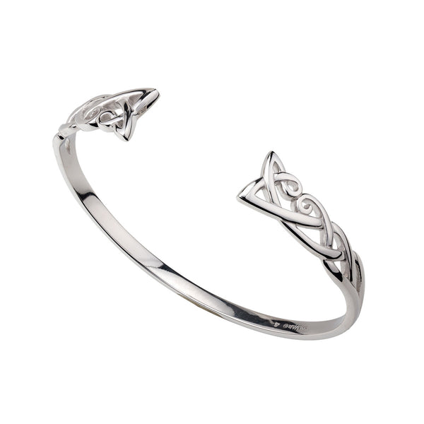 Sterling Silver Celtic Knot Torc Bangle