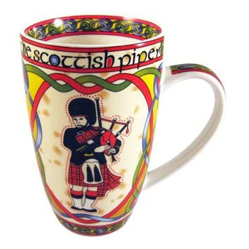 Scottish Bag Piper Mug - Scottish Weave - The Celtic Gift Store - Drinkware