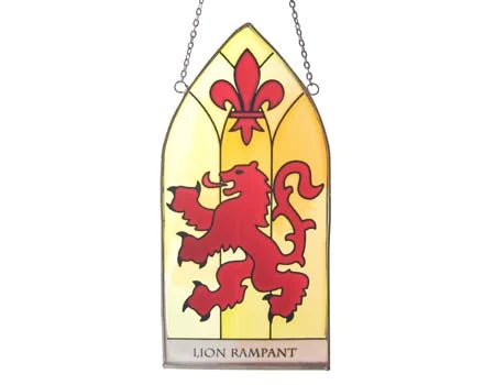 Scottish Lion Rampant Stained Glass Panel - The Celtic Gift Store - Decor