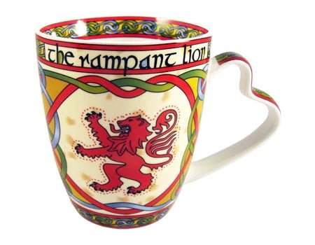 Scottish Rampant Lion Mug - Scottish Weave - The Celtic Gift Store - Drinkware