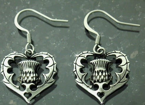 Scottish Thistle Earrings - The Celtic Gift Store - 