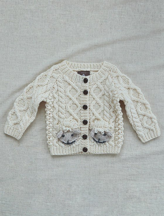 Shepley Baby Sheep Aran Cardigan - The Celtic Gift Store - Clothing