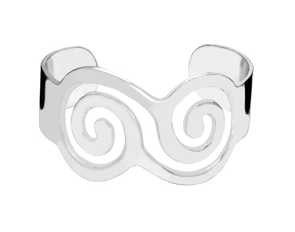 Silver Celtic Swirl Bangle - The Celtic Gift Store - bracelets
