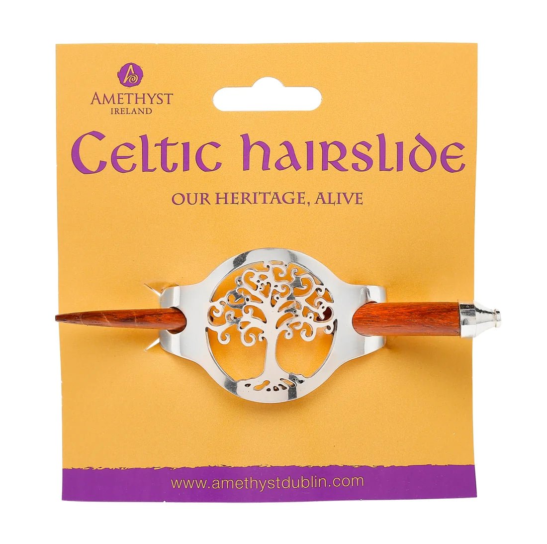 Silver Tree of Life Hairslide (Small) - The Celtic Gift Store - Apparel & Accessories
