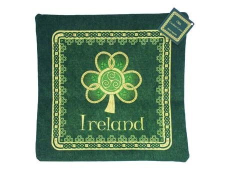 Small Shamrock Spiral Pillow Cover - The Celtic Gift Store - Blankets and Bedding