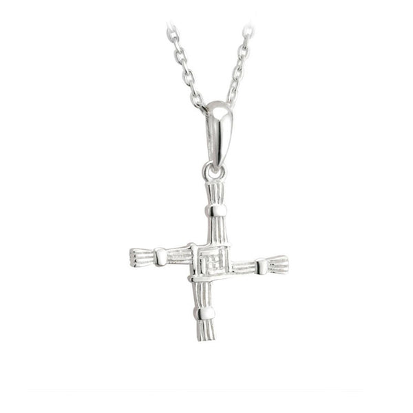 Small Sterling Silver St. Brigid Cross Necklace - The Celtic Gift Store - Necklaces