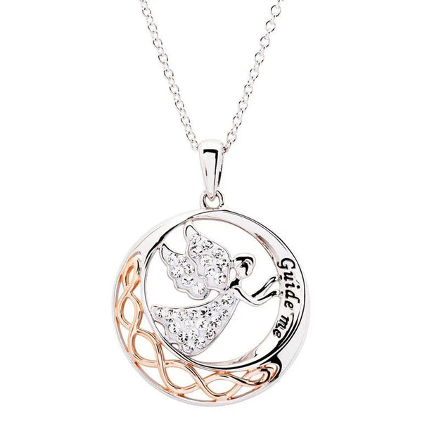 Sterling Silver Celtic Knot Guide Me Angel Necklace - The Celtic Gift Store - Necklaces