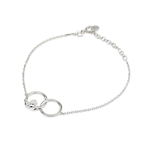 Sterling Silver Claddagh Circle Bracelet - The Celtic Gift Store - bracelets