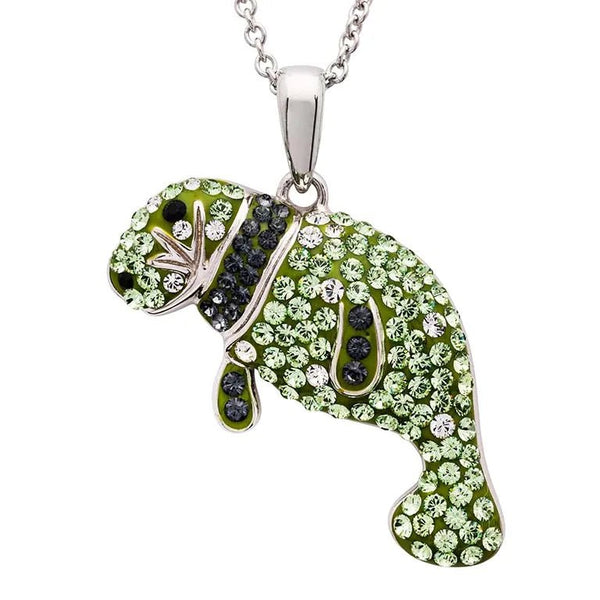 Sterling Silver Florida Manatee Necklace - The Celtic Gift Store - Necklaces