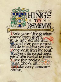 Things to Remember Greeting Card - The Celtic Gift Store - Decor