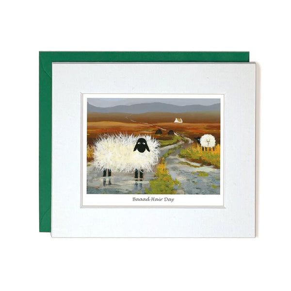 Thomas Joseph "Baaad Hair Day" Mini Card - The Celtic Gift Store - 