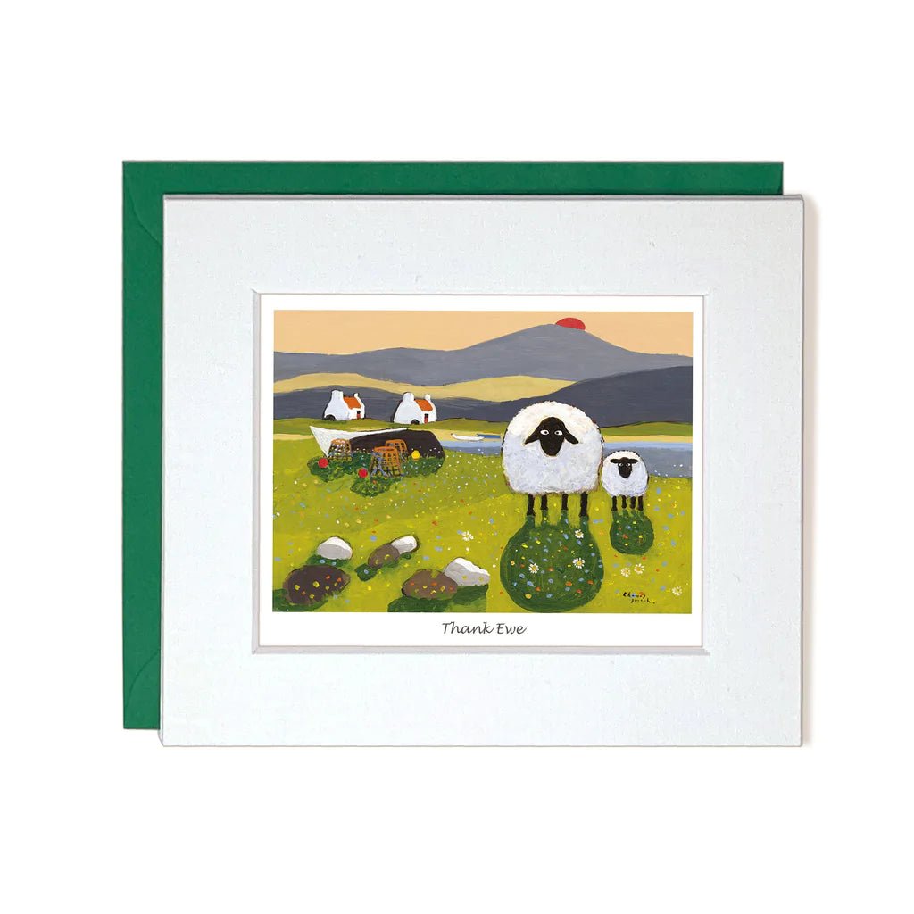 Thomas Joseph "Thank Ewe" Mini Card - The Celtic Gift Store - 