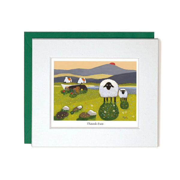 Thomas Joseph "Thank Ewe" Mini Card - The Celtic Gift Store - 