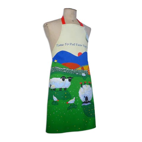 Thomas Joseph "Time To Put Ewer Feet Up " Apron - The Celtic Gift Store - 