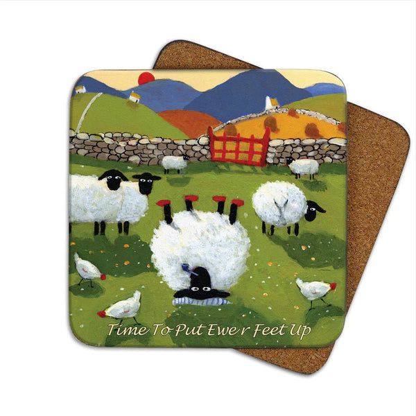 Thomas Joseph "Time To Put Ewer Feet Up" Coaster - The Celtic Gift Store - 