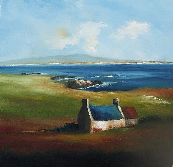 'Under A Summer Sky' by Padraig McCaul - Mounted Print 16"x16" - The Celtic Gift Store - Decor