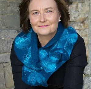 Valentia Ruffle Scarf Blue - The Celtic Gift Store - Scarves & Shawls