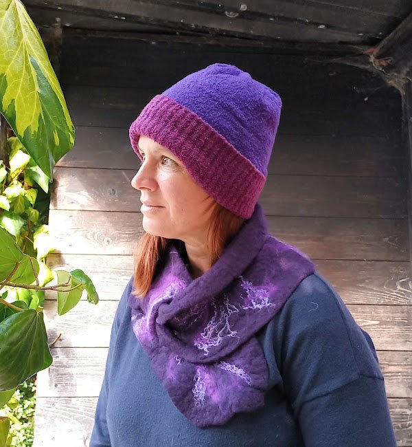 Valentia Ruffle Scarf Plum - The Celtic Gift Store - Scarves & Shawls