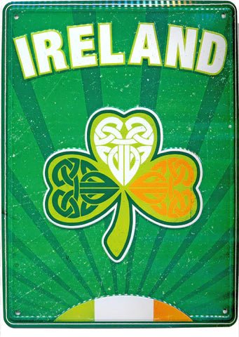 Vintage Ireland Sunburst Tin Wall Sign - The Celtic Gift Store - Decor
