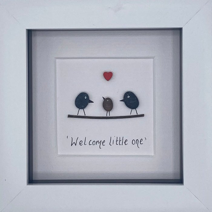 Welcome Little One Irish Pebble Art - 4"x4" - The Celtic Gift Store - Decor