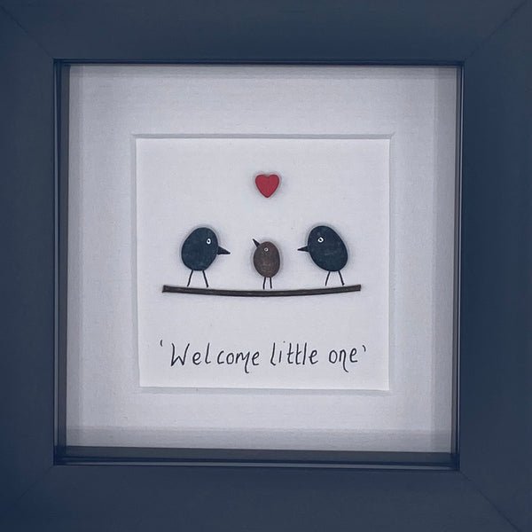 Welcome Little One Irish Pebble Art - 4"x4" - The Celtic Gift Store - Decor
