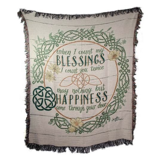 When I Count My Blessings Throw - The Celtic Gift Store - Blankets and Bedding